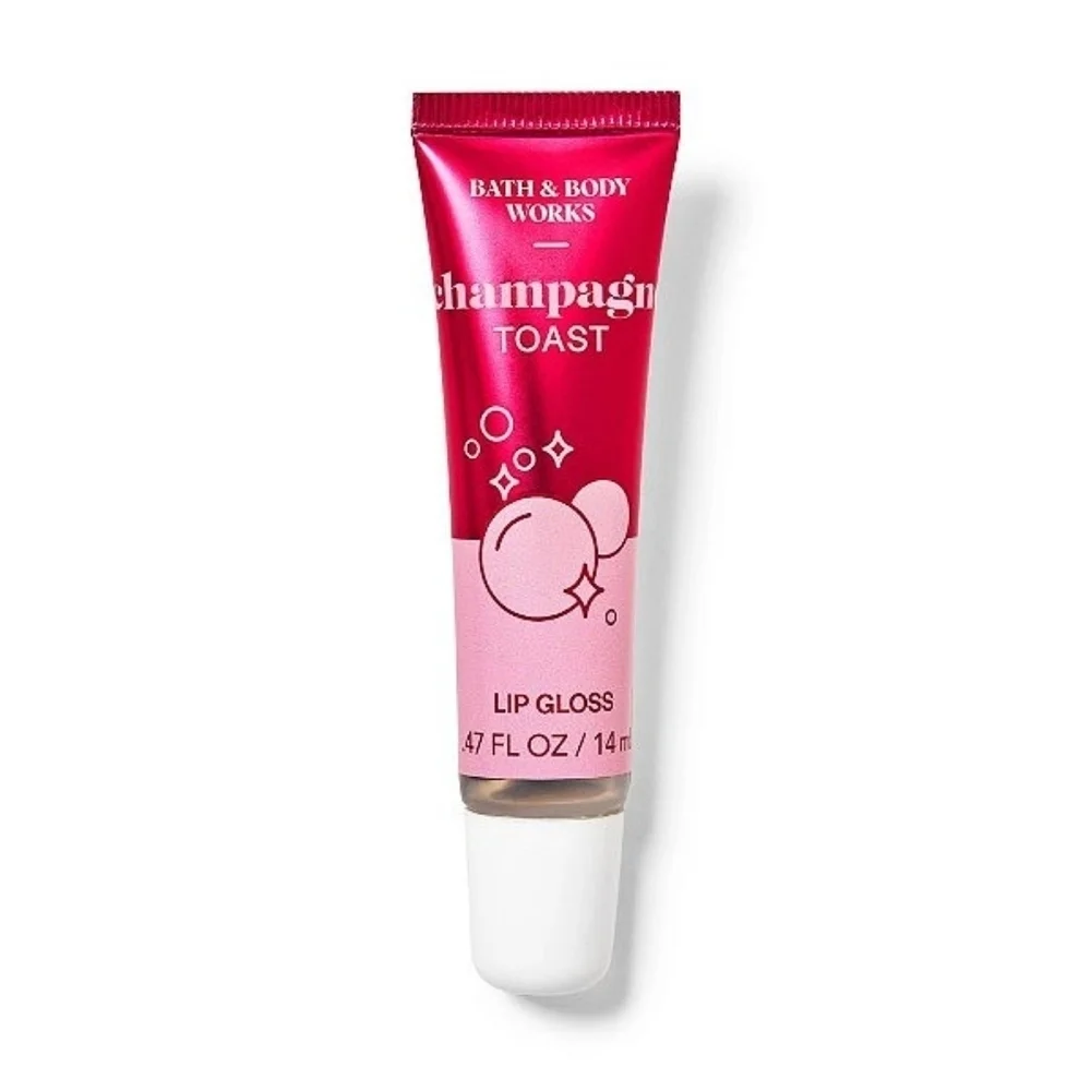 Bath & Body Works Champagne Toast Pink Travel Size New  Lip Gloss